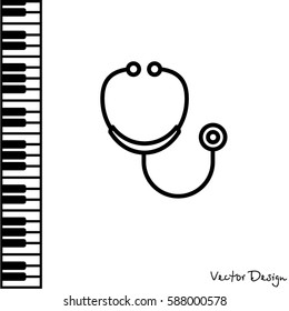 Web icon. Stethoscope