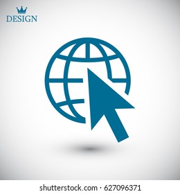 web icon, stock vector illustration flat design