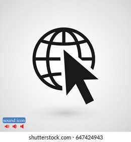 web icon, stock vector illustration flat design