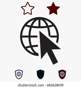 web icon, stock vector illustration flat design