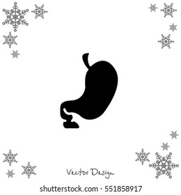 Web icon. Stomach
