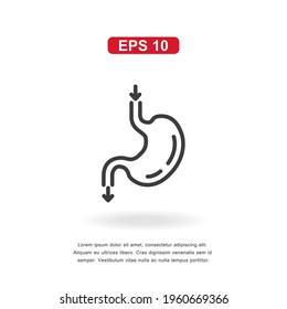 web icon Stomach sign isolated on white background. Simple vector illustration.