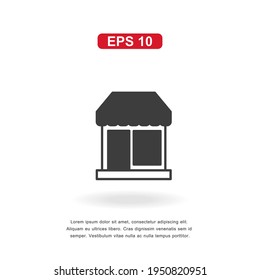 web icon store sign isolated on white background. Simple vector illustration.