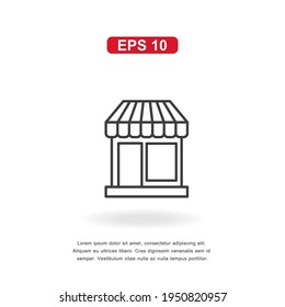 web icon store sign isolated on white background. Simple vector illustration.