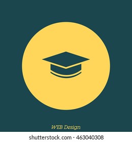 Web icon. Student cap