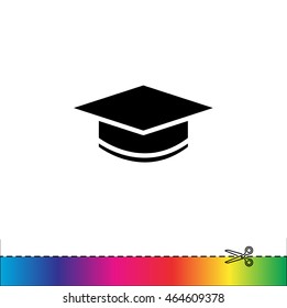 Web icon. Student cap