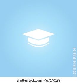 Web icon. Student cap