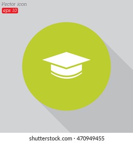 Web icon. Student cap