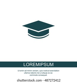 Web icon. Student cap
