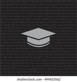 Web icon. Student cap