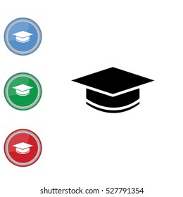 Web icon. Student cap