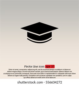 Web icon. Student cap