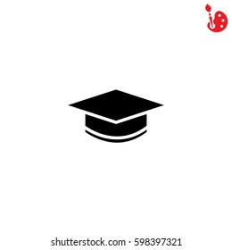 Web icon. Student cap