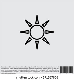 Web icon. Sun
