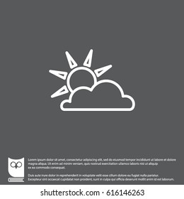 Web icon. Sun and clouds