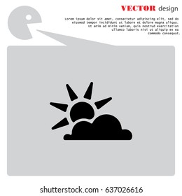 Web icon. Sun and clouds