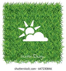 Web icon. Sun and clouds
