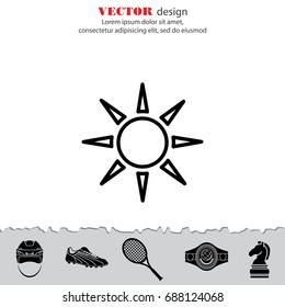Web icon. Sun. vector illustration