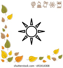 Web icon. Sun. vector illustration