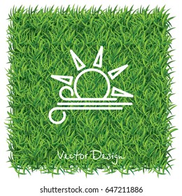 Web icon. Sun and wind, Windy weather