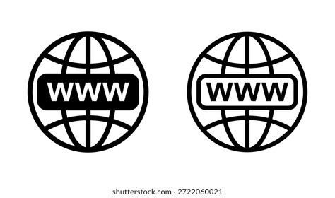 Icono de Web para App y Sitios web. vaya a Web y símbolo. Icono de Hacer clic de Web. Icono de búsqueda global