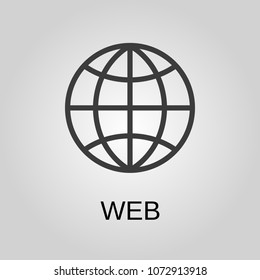 Web icon. Web symbol. Flat design. Stock - Vector illustration