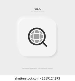 Símbolo de ícone da Web. Ícone Internet. Ir para o ícone da Web. Sinal de endereço http. Ícone do site www da rede globo com fundo branco isolado para aplicativo móvel UI UX