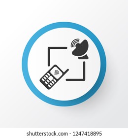 Web icon symbol. Premium quality isolated satellite with smartphone element in trendy style.