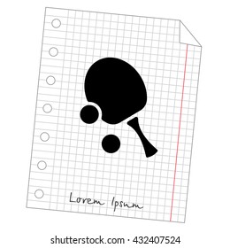 Web icon. Table tennis