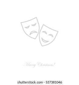 Web icon. Theater masks, comedy and tragedy