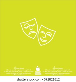 Web icon. Theater masks, comedy and tragedy