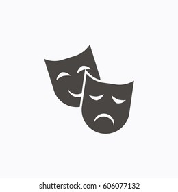 Web icon. Theater masks, comedy and tragedy