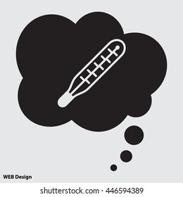 Web icon. Thermometer