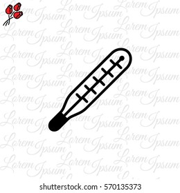 Web icon. Thermometer