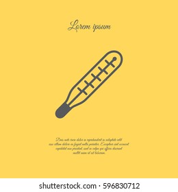 Web icon. Thermometer