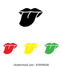 Web icon. Tongue