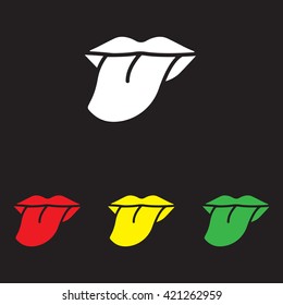 Web icon. Tongue