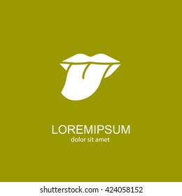 Web icon. Tongue