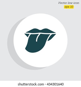 Web icon. Tongue