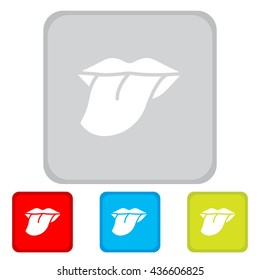 Web icon. Tongue