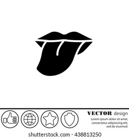 Web icon. Tongue
