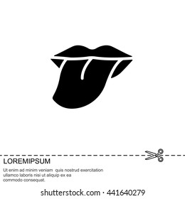 Web icon. Tongue