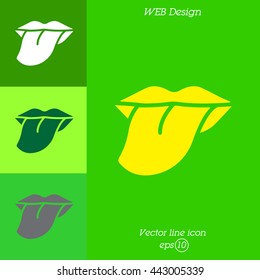 Web icon. Tongue