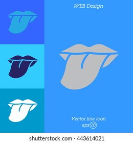 Web icon. Tongue