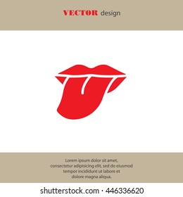 Web icon. Tongue