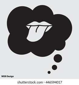 Web icon. Tongue