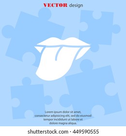 Web icon. Tongue