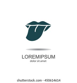 Web icon. Tongue
