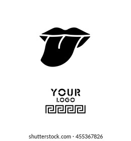 Web icon. Tongue