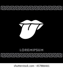 Web icon. Tongue